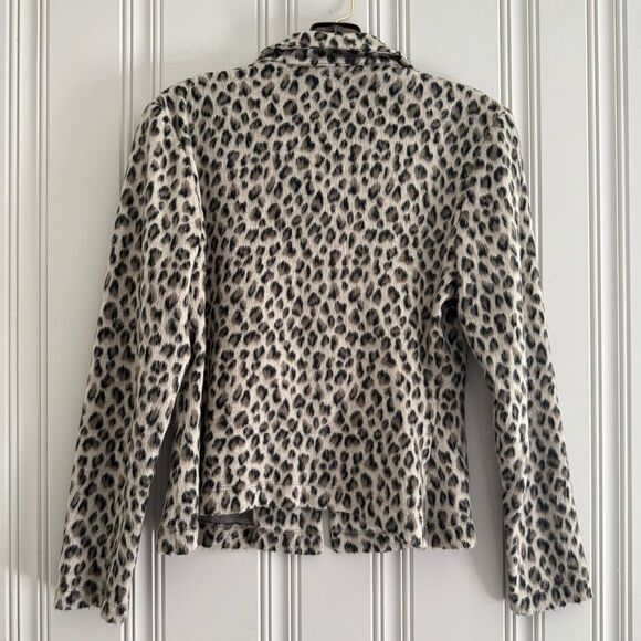Leopard Print Button Up Teddy Jacket - Picture 5 of 5